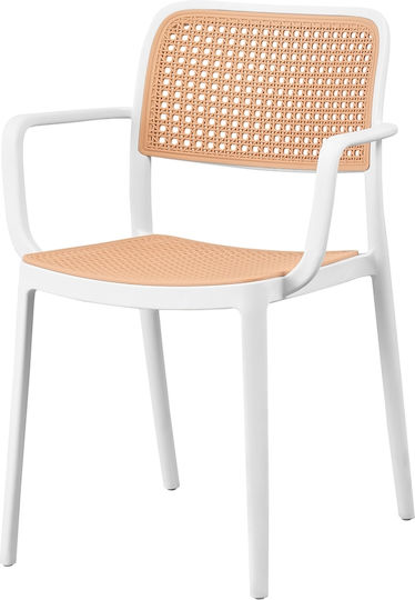 Градински Стол Zoel Бял 4 Бройки 41x43x89см