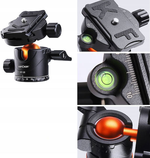 K&F Concept Aluminum Camera Tripod Up to 182cm and 10kg Load Capacity