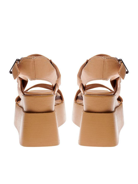 Sommer Damenplattformen Beige IM 101-2167 Nude