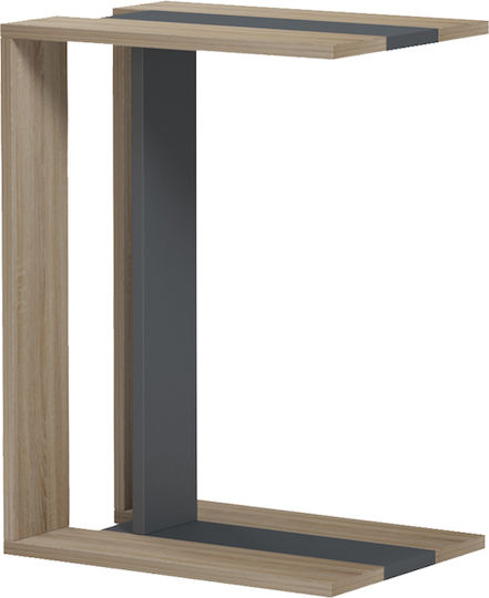 Rectangular Side Table Muju Wooden Sonoma- Anthracite W30xL40xH55cm
