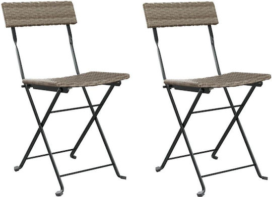 Gray Chair Set 2 Pieces 40x45x79cm Gray Chair Set 2 Pieces 40x45x79cm