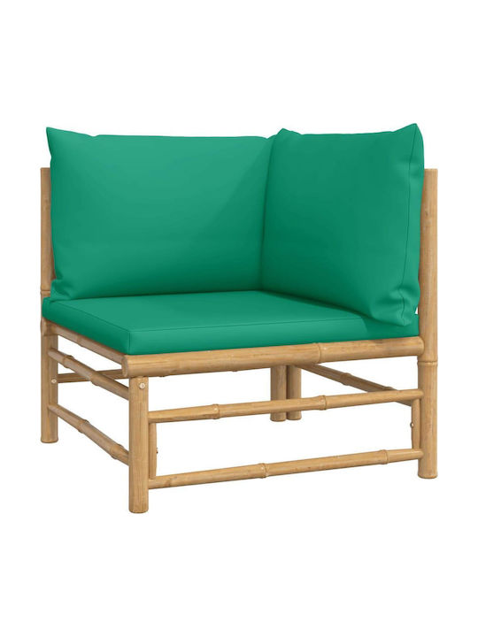 Outdoor-Sessel Bamboo Braun mit Kissen 69x69x65εκ.