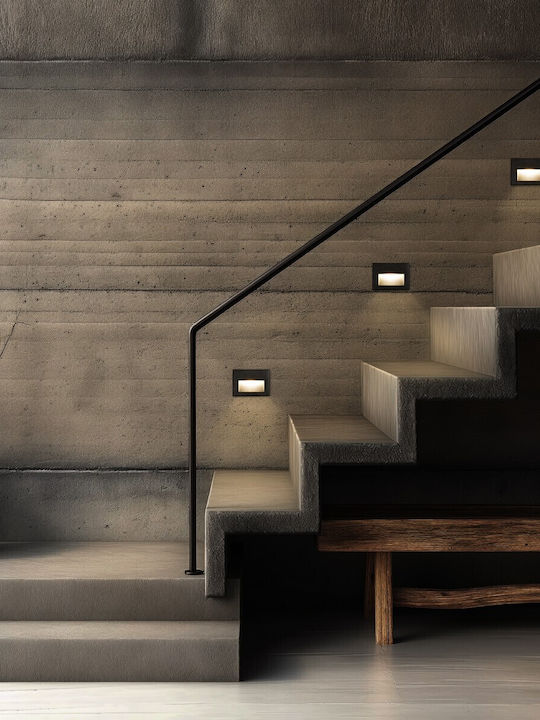 kelvo Stepart Wandmontierte Außenleuchte LED IP65 6W mit Warmweiß Licht 11.5x5.3x8.3εκ.