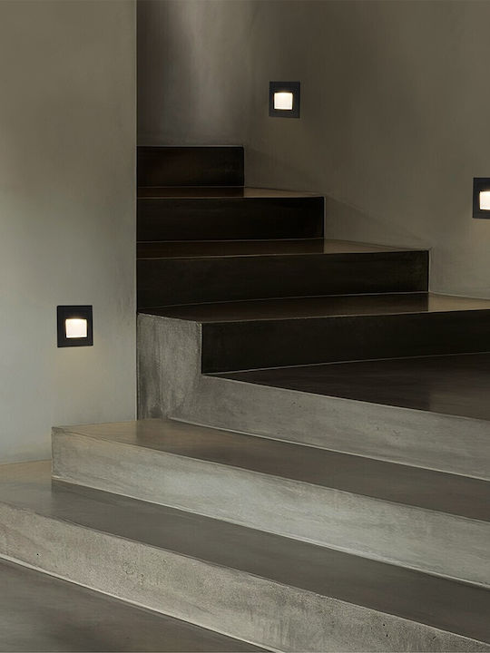 kelvo Stepart Wasserdicht Wandmontierte Außenbeleuchtung LED 3W 2700K 8.5x5x8.5cm kelvo Stepart Wasserdicht Wandmontierte Außenbeleuchtung LED 3W 2700K 8.5x5x8.5cm
