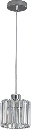 Agora Lighting Κρεμαστό Φωτιστικό Ασημί 15x15x90εκ. Agora Lighting Κρεμαστό Φωτιστικό Ασημί 15x15x90εκ.
