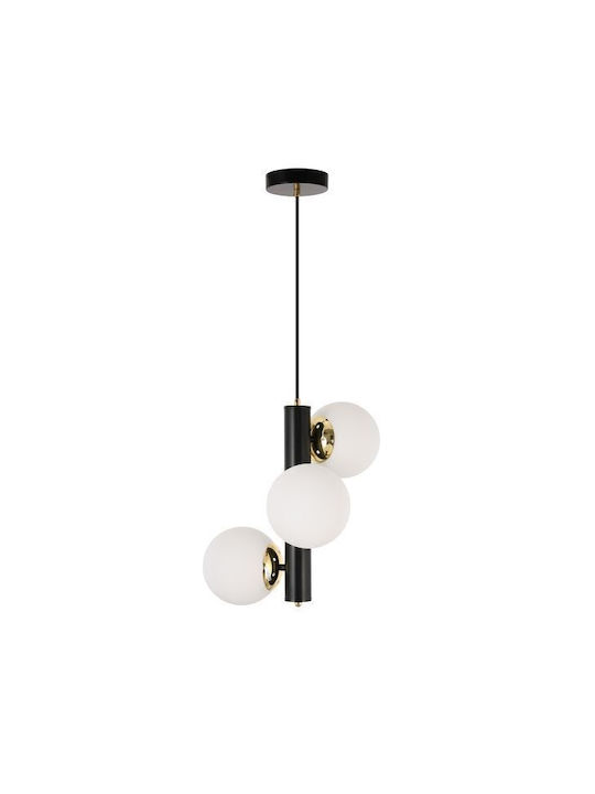 Agora Lighting Reglabil Lustră Negru cu Dulie E14, E.14 37cm.