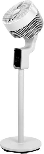 MPM Стоящ Вентилатор 50W Диаметър На Вентилатора 17cm С Дистанционно Бял