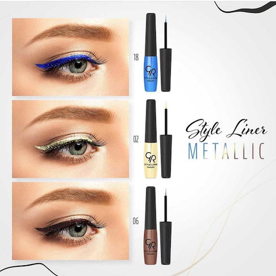 Golden Rose Style Liner Metallic Liquid Eye Liner 6.5ml