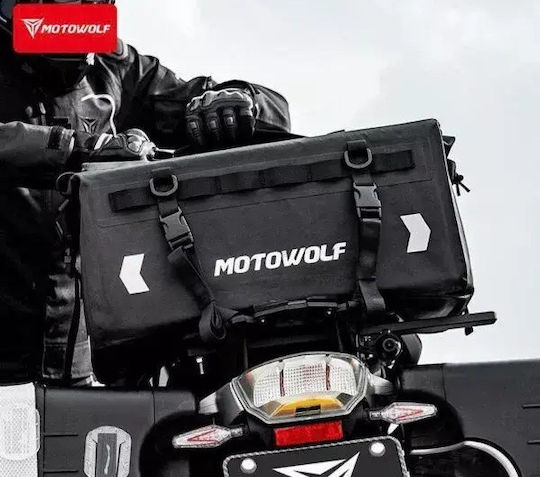 Motowolf MB9 Σάκος Ουράς Μοτοσυκλέτας Αδιάβροχος 37lt σε Μαύρο Χρώμα