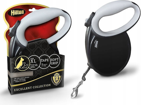Hilton Foldable Dog Leash Lead Strap In Black Colour 7m Up To 40kg