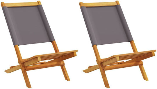 vidaXL Outdoor Chair Anthracite Set of 2 41x28x68 cm vidaXL Outdoor Chair Anthracite Set of 2 41x28x68 cm