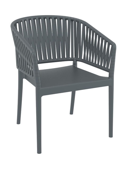 Outdoor Armchair Polypropylene Portofino Dark Grey
