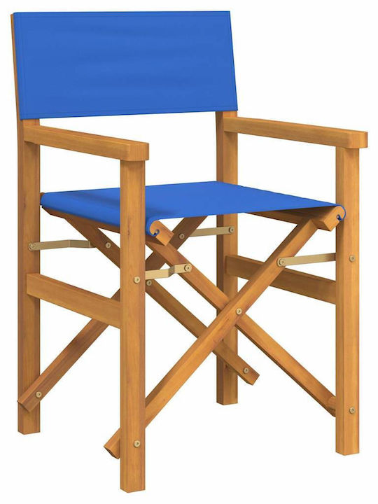 Καρέκλα Σκηνοθέτη Ξύλινη Μπλε 57x54.5x85εκ.