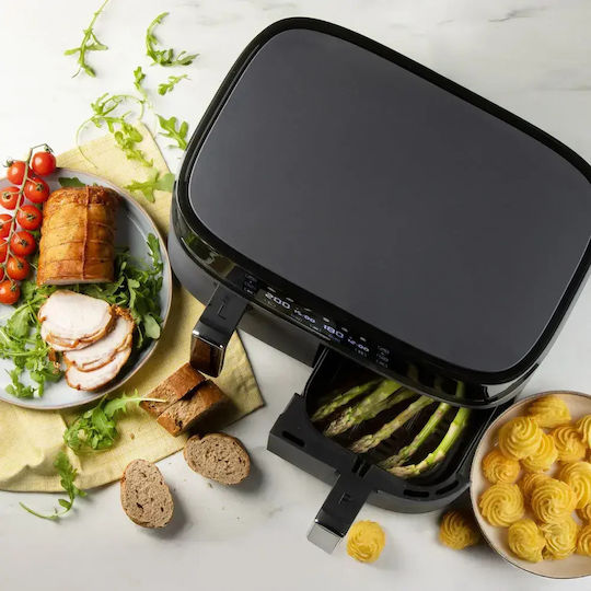 Domo Air Fryer cu Wi-Fi și Două Coșuri Detașabile 8l Negru