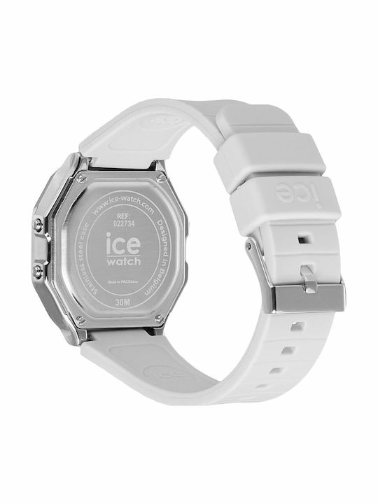 Ice Digital Damenuhr 32mm Batterie mit Grau Gummiarmband