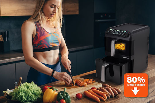 Eldom Air Fryer με Διπλό Αποσπώμενο Κάδο 10lt Μαύρο FR300