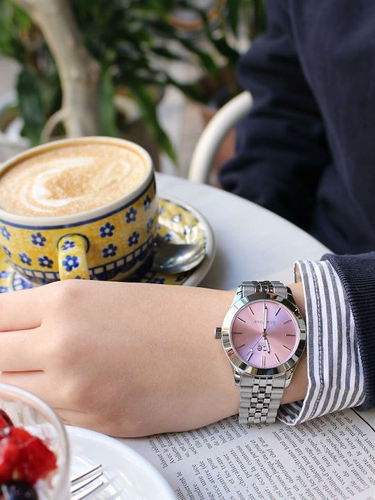 Ice Womens Watch 36mm Battery With Silver Metal Bracelet