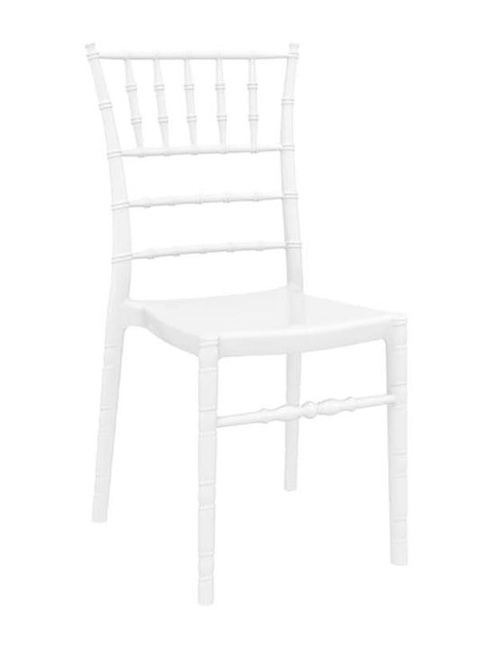 Catering-Stuhl Polypropylen Chiaviari Glossy White 45x51x91εκ.