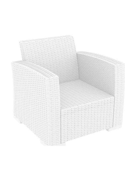 Outdoor-Sessel Rattan Monaco 831 White 82x79x79εκ.