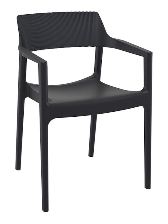 Gartenstühle Polypropylen Tulum Schwarz 55x52x79cm