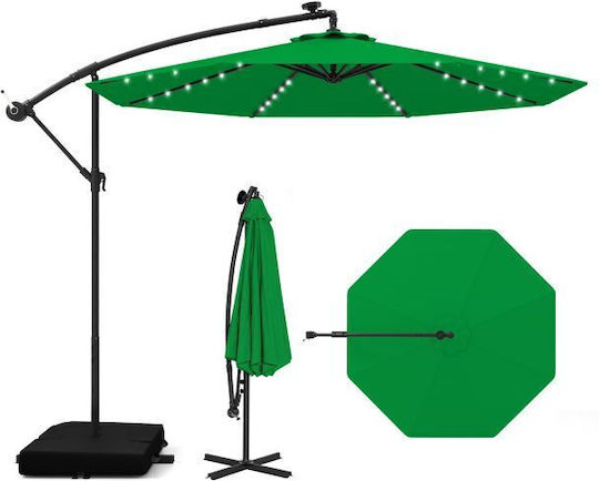Hängender Metallischer Garten- und Terrassen-Sonnenschirm mit Luftauslass in Grün