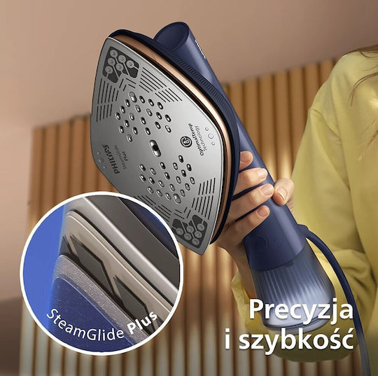 Philips Oneturn Gc215/20 Bekleidungsdampfer Hand 1800W mit Wassertankkapazität 300ml Blau