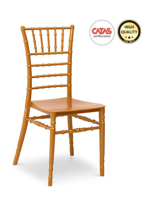 Καρέκλα Catering Πολυπροπυλενίου Tiffany Χρυσό 40x40.5x91εκ.