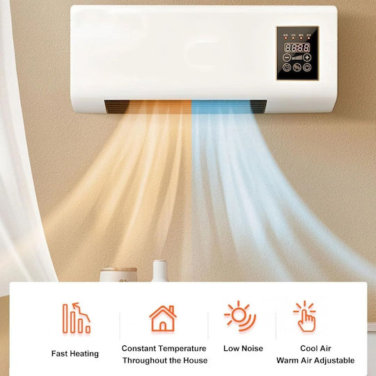 Startseite Ventilatorenheizung Allgemeine Verwendung Wandmontage Weiß 1800W