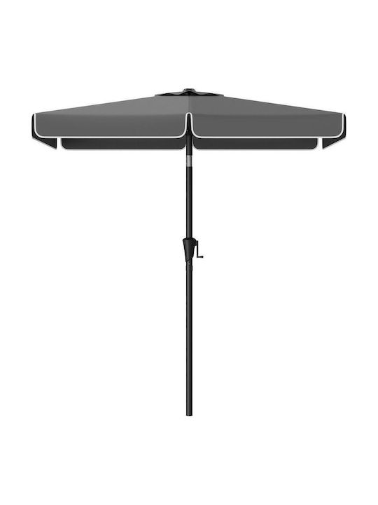 Umbrella Floor Square Metal Gray 1.5x1.5m