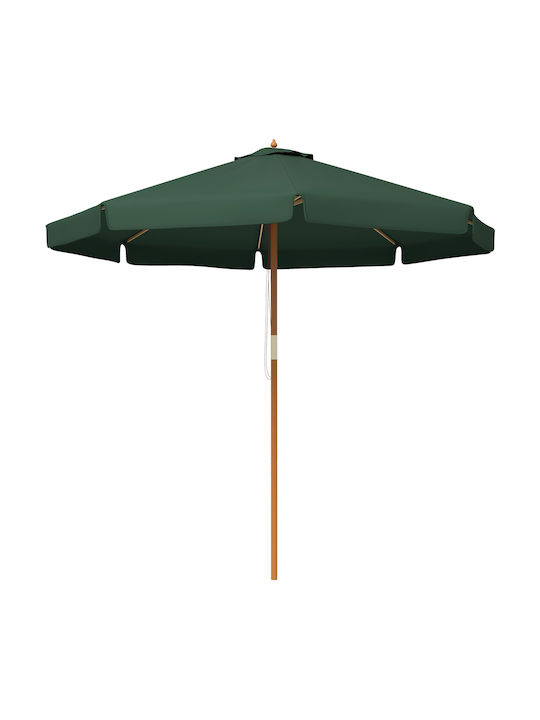 Umbrelă Rotundă Din Lemn Verde Φ3.25xÎnălțime 2.5m