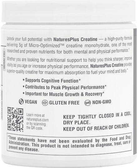 Nature's Plus Creatine Monohydrate Unflavoured 330gr