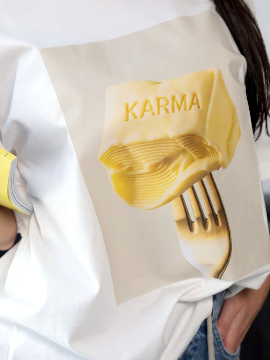 Kurzärmeliges Weißes Damen T-Shirt