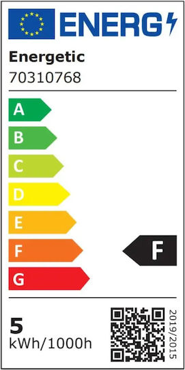 Energetic Λάμπα LED 4.9W για Ντουί E14 Ψυχρό Λευκό
