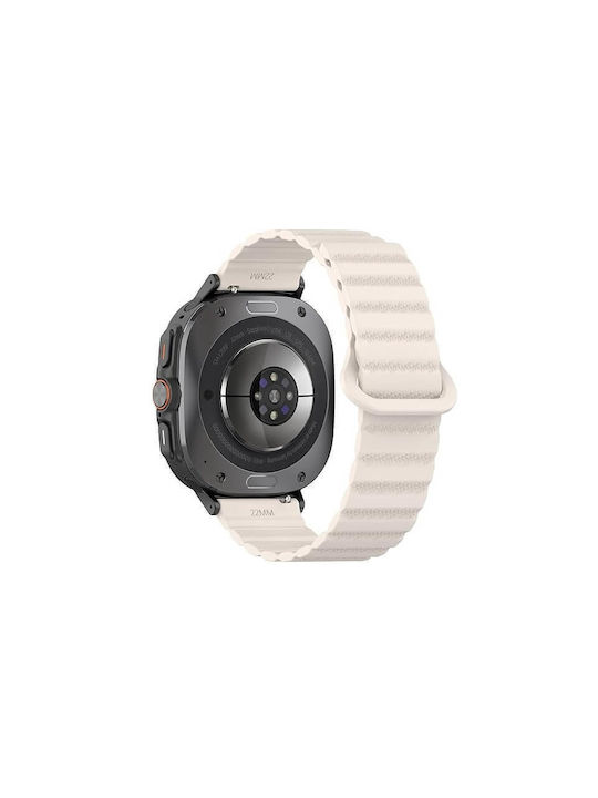 Edman Silikon Tragbare Bänder Weiß für Galaxy Watch Ultra