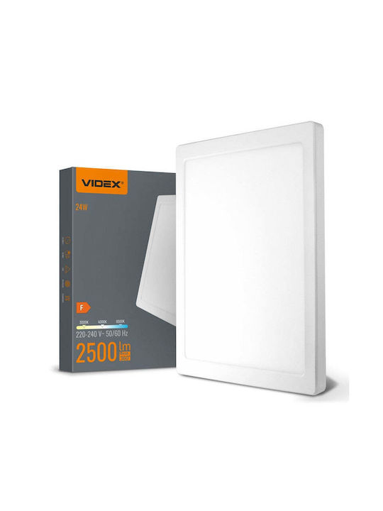 Videx Plafonieră de Tavan 29,2 cm Albă cu LED Integrat