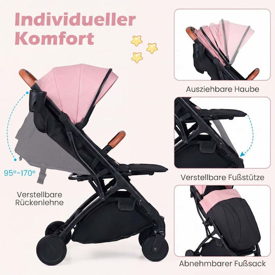 Costway Reversible Baby Stroller Suitable for Newborn Pink 7.5kg
