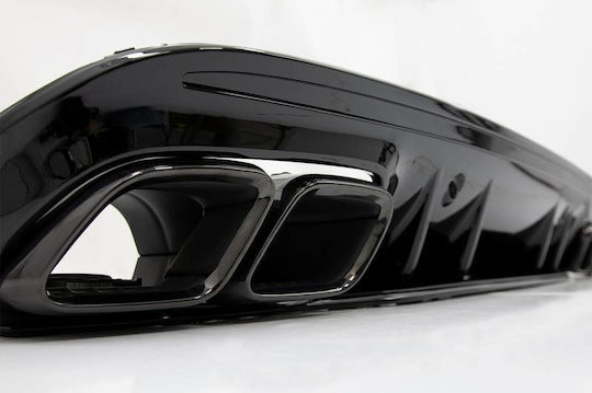 Rear Bumper Diffuser Mercedes-Benz C-Class W205 14-20 Sedan AMG 63 Look Black Tips Mercedes Benz Carner