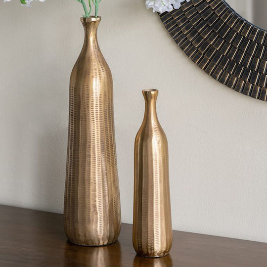 Artekko Decorative Vase Metallic Noble Gold Diameter 13xHeight 51cm