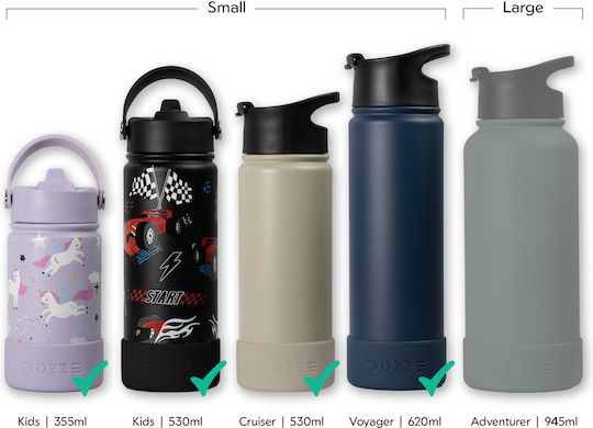 Dozze Water Bottle Silicone Boot Small Peach Pink