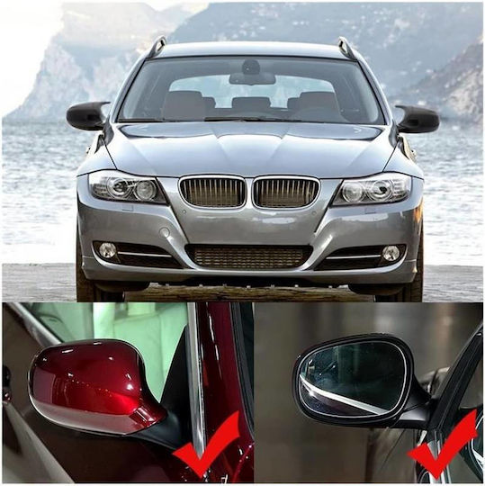 Καπάκια Καθρεφτών Bmw 1 E87 E81 E82 E88 3 E90 E91 E92 E93 M3/m4 Look Facelift Lci Μοντέλα Μαύρο Γυαλιστερό & Mat 2 Τεμάχια Bmw Cαrνεr