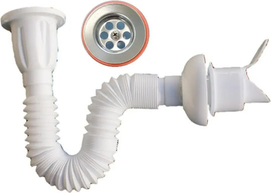Bodenablauf Siphon 76cm Flexibler Anschluss Klappe