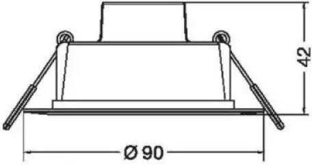 Ledvance LED Panel 4W με Θερμό Λευκό Φως 3000K