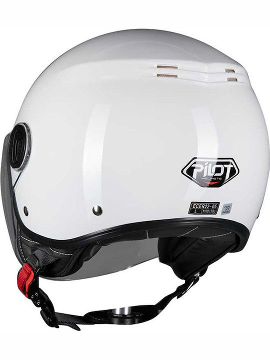 Pilot Fazer White Motorcycle Helmet Jet ECE 22.05 900gr