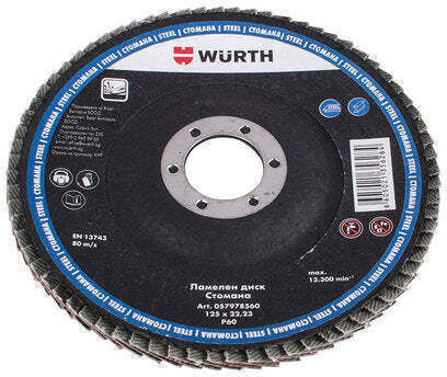 Lamellen-Schleifscheibe P60 Wurth 125x22.23