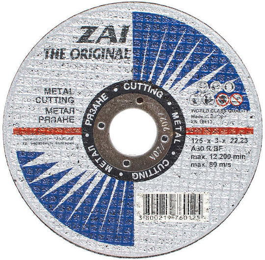 Zai Metal Cutting Disc 125x3x22.23