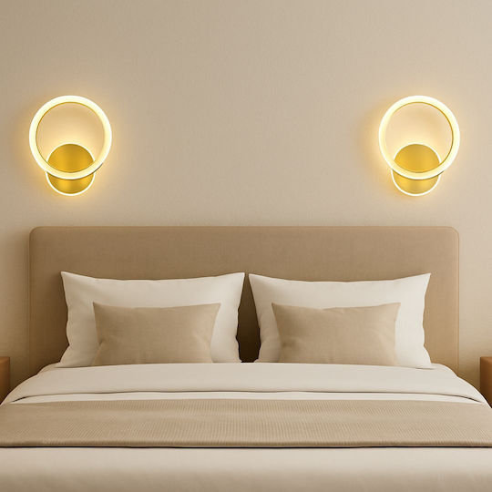 Alista Home Modern Wall Lamp with Integrated LED and Natural White Light Gold