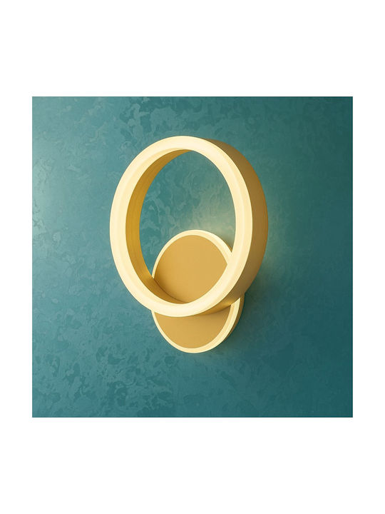 Alista Home Lampa de Perete Modernă cu LED Integrat și Lumină Alb Natural Auriu