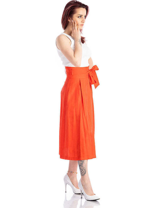 Hohe Taille Midi Damenrock Rote