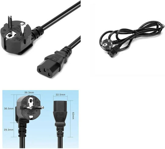 Estillo Netzkabel 0.75mm2 Vde Getestet 1.8m Schwarze Großpackung