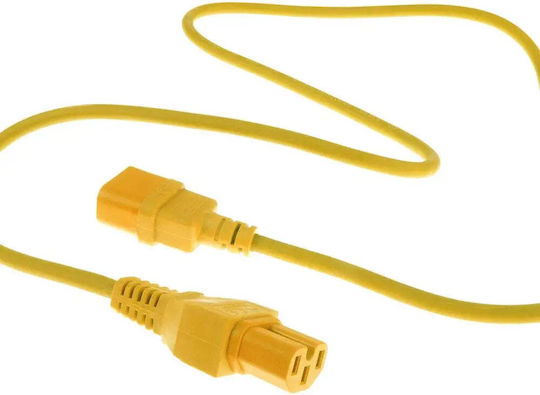 Power Cable Act C14 C15 2m Yellow